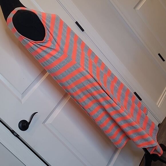 Tiana B. Gray and Neon Striped Dress - Picture 3 of 11